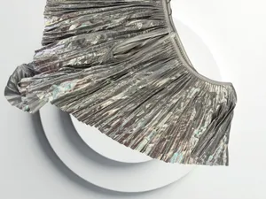 Savage X Fenty Silver Metallic PLEATED LAMÉ SHORT thumbnail 12