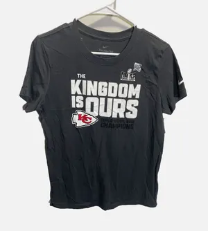 Nike Kansas City Chiefs‎ Super Bowl LVIII Champions T-Shirt Womens Medium Black thumbnail 1