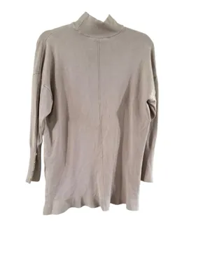 Women's Anne Klein Beige Mock Neck Sweater M thumbnail 3