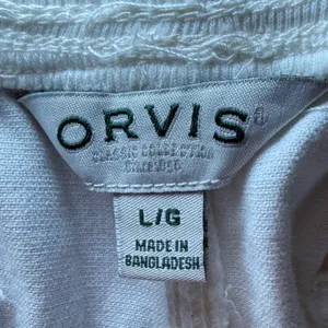 White Casual Drawstring Waist Cotton Blend Shorts Capsule Wardrobe Classic Sz L‎ thumbnail 3