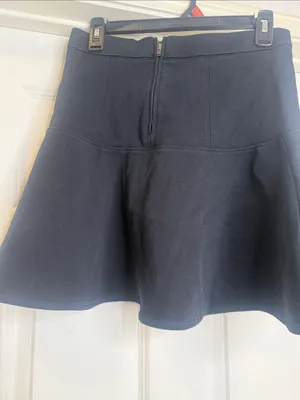 Madewell Black Flared Mini Skirt sz 4 thumbnail 4