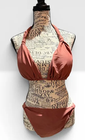 🤎✨ NWT Cupshe Chocolate Brown Halter Bikini Set – Size XXL ✨🤎 thumbnail 1