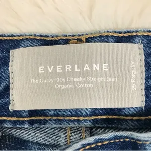 New EVERLANE The Curvy 90s Cheeky Straight‎ Jean Button Fly Organic Cotton Sz 25 thumbnail 8