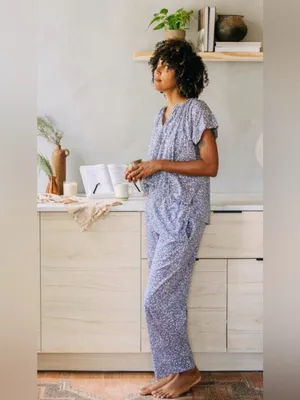Mirth pajama set Printed Wide-Leg Pants sz small thumbnail 2