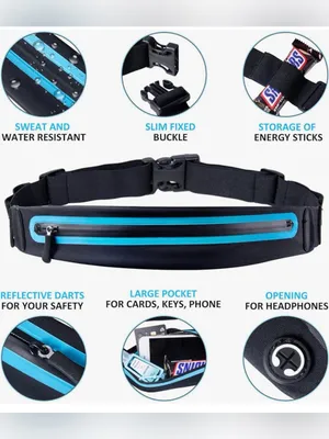 FILOTO running belt fanny pack adjustable unisex reflective waterproof thumbnail 9
