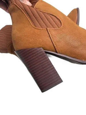 New Journey Adalia Cognac Brown Ankle Boots Size 7 thumbnail 5