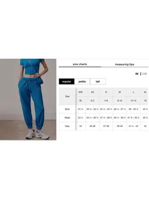 New Athleta S Forever Fleece Jogger Breaker Blue Small Regular thumbnail 8