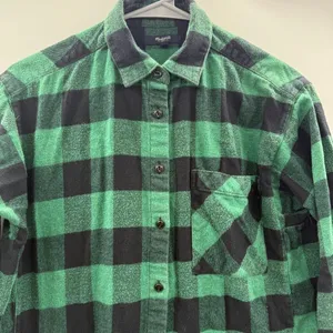 Madewell Plaid‎ Flannel Shirt Women's Small Long Sleeve Casual Layering thumbnail 2