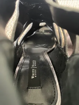 White House | Black Market Women's Metallic Gray Strappy Peep-Toe High Heels thumbnail 4