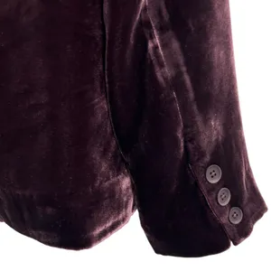 Sundance Plum Silk Blend Velvet Blazer Jacket Sz 4 Petite Notch Lapel Workwear‎ thumbnail 5