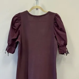 Nation LTD Mirrim Pima Cotton Puff Sleeve Mini T-shirt Dress Purple Size Medium‎ thumbnail 6