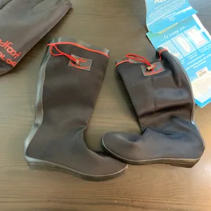 Redfoot‎ Foldology Women Black Folding Rain Boots Packable Wellies EU 38 US 7 thumbnail 3