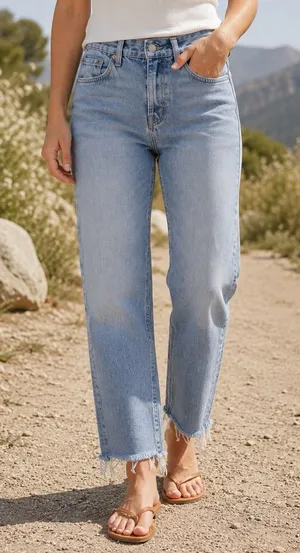 Mother Superior High Waisted Hiker Hover Jeans Lightwash Capsule Comfort 25 thumbnail 1