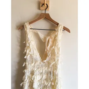 New EGO Extreme Plunge Mini Bodycon Dress In Cream Texture Size 8 thumbnail 5