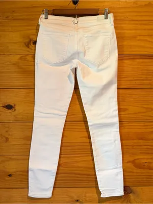 Abercrombie & Fitch Harper Low Rise Super Skinny Denim Jeans 26 White Stretch thumbnail 2