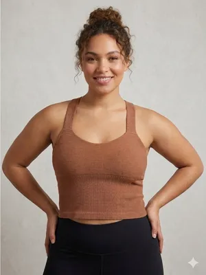 ABERCROMBIE & FITCH Ribbed Knit Crossover Strap Tank Top XL thumbnail 1