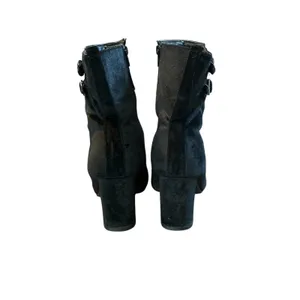 Jiba Velvet Lace Up Ankle Boots Womens 8 Black Goth‎ Victorian Steampunk Buckle thumbnail 10