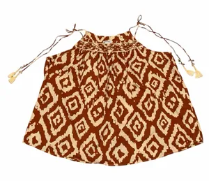 Haute Hippie Tribal Ikat Oversized Embroidered Tie Shoulder Tank size Medium thumbnail 1