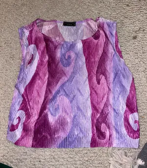 Vixen Going Out Top Purple Waves Tank Cropped thumbnail 1