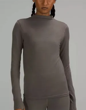 Lululemon Lab Seamless Wool Blend Long Sleeve Shirt Top Size 4 Green thumbnail 1