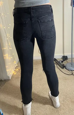 American Eagle Black Distressed Jeans thumbnail 2
