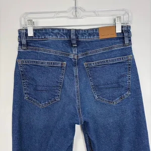 American Eagle Stovepipe Jeans Dark Wash Stretch High Waist Structured 0 Short thumbnail 7