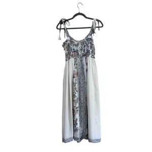 Trixxi Los Angeles Floral Smocked Midi Dress White Pink Blue Large thumbnail 5
