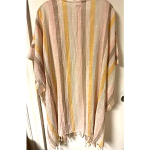 Aerie Women's Lightweight Neutral Colored with Fringe OS‎ Shrug 100% Cotton thumbnail 9