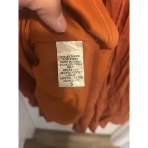 Entro Rust Orange Gauze Tie Neck Tiered Sleeveless Tank Boho Maxi Dress Small thumbnail 4