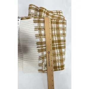 Timberland‎ Plaid Knit Scarf Brown White OS Acrylic Winter Cold Weather T101808 thumbnail 7