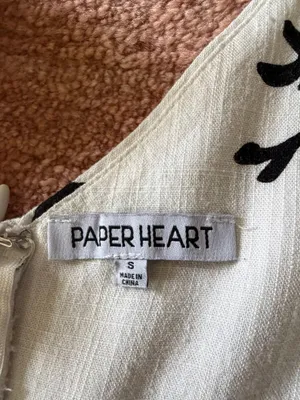 Anthropologie Paper Heart Women’s S Linen Blend Black White Maxi Dress thumbnail 9