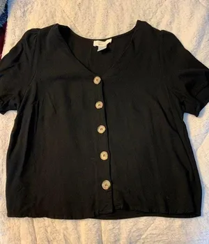 Urban Romantics Black Blouse thumbnail 1