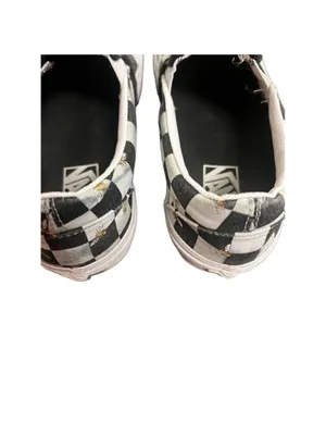VANS Classic Slip On Sneakers Unisex 8 Black White Bee Check Skate thumbnail 8
