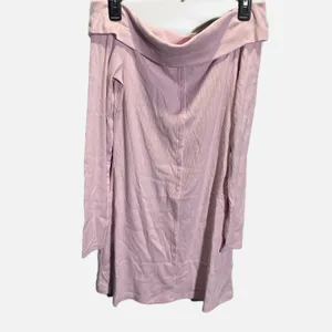 Wild‎ Fable Pink Ribbed Off The Shoulder Button Down Mini Dress M Y2K stretch thumbnail 2