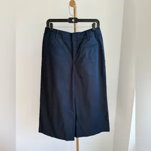Anthropologie THE ESSENTIAL TAPERED WIDE LEG PANTS BY NAVY SIZE 6 thumbnail 2
