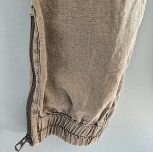 Roots Canada Hemp Jogger summer pull lounge on jogger zipper bottom Pants Medium thumbnail 6