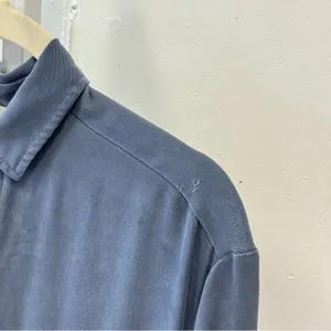COS 100% Lyocell Lightweight Minimalist Button Down Tunic‎ Shirt Dusty Blue Sz 2 thumbnail 9