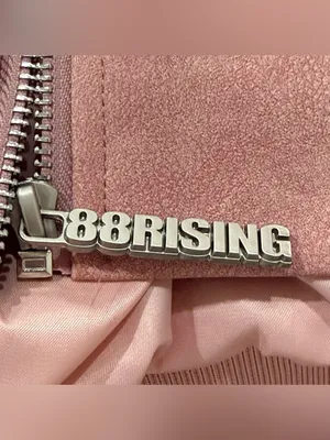 88Rising Pink Faux Leather Bomber Jacket Large Kpop Grunge Y2K Streetwear Edgy thumbnail 11