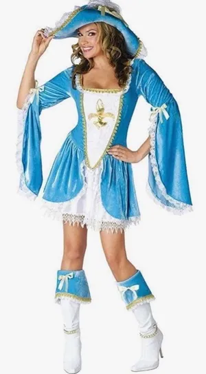Spirit Halloween Madam Musketeer Costume Sz S/M 2-8 thumbnail 1