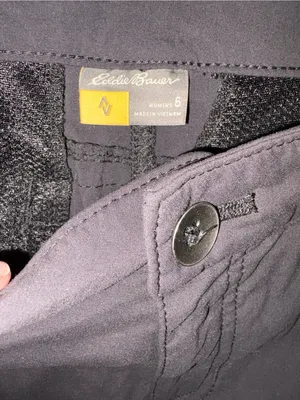 Eddie Bauer Black Women's Cargo Capri Pants thumbnail 2