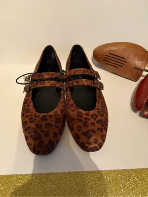 Arizona Jeans Brown Cheetah Mary Jane Flats thumbnail 4