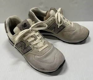 New Balance 574 Shoes Womens 9.5‎ Beige Suede Animal Print Athletic Sneakers thumbnail 1