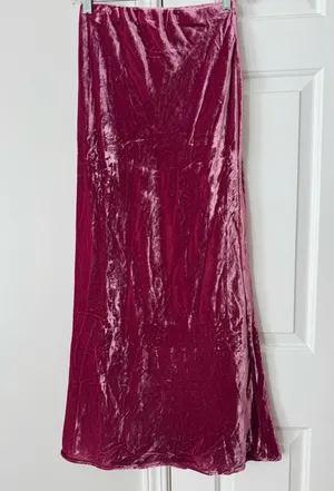 Anthropologie The Tilda Maxi Slip Skirt: Velvet Edition, Size XXS thumbnail 5
