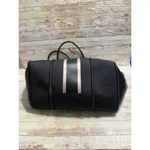 Haute Shore Greyson Neoprene Tote Bag Stripe Black Shoulder thumbnail 4