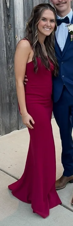 Azazie Bridesmaid Dress burgundy thumbnail 1