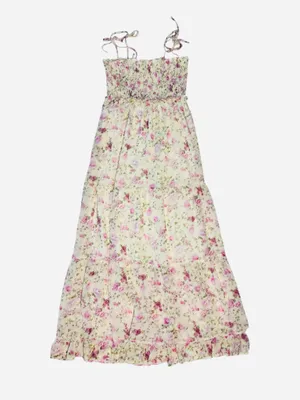 Pink Lily Floral Smocked Tiered Maxi Dress thumbnail 3