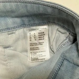 American Eagle Light Blue Women's Jeans. High rise Jeggings. Stretchy. Size 8 thumbnail 3
