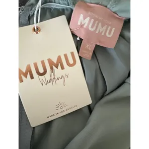 Show Me Your Mumu Jenn Maxi Dress in Silver Sage Crisp Blue‎ V Neck| XL | NWT thumbnail 15