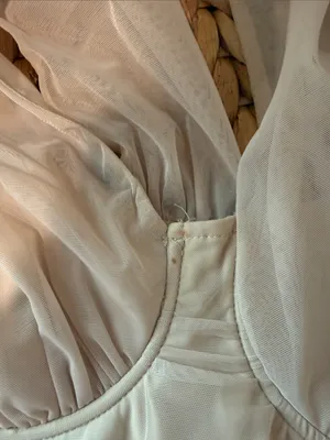 Le Lis Sheer Halter Bodysuit in Blush Nude thumbnail 2
