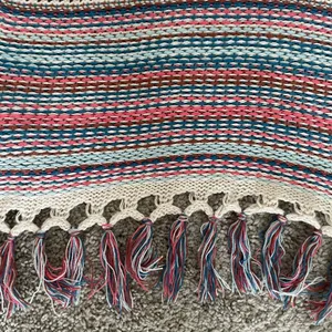 ROXY Near Future Knit Fringe Cardigan Open Front Long Sleeve Size Medium thumbnail 12